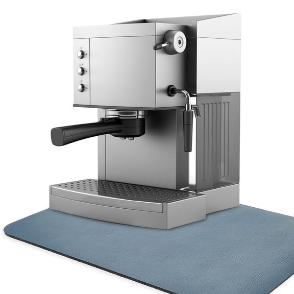 WASHWEPE Navy Heat Resistant Coffee Mat for Kitchen Countertop with High Friction PVC Surface