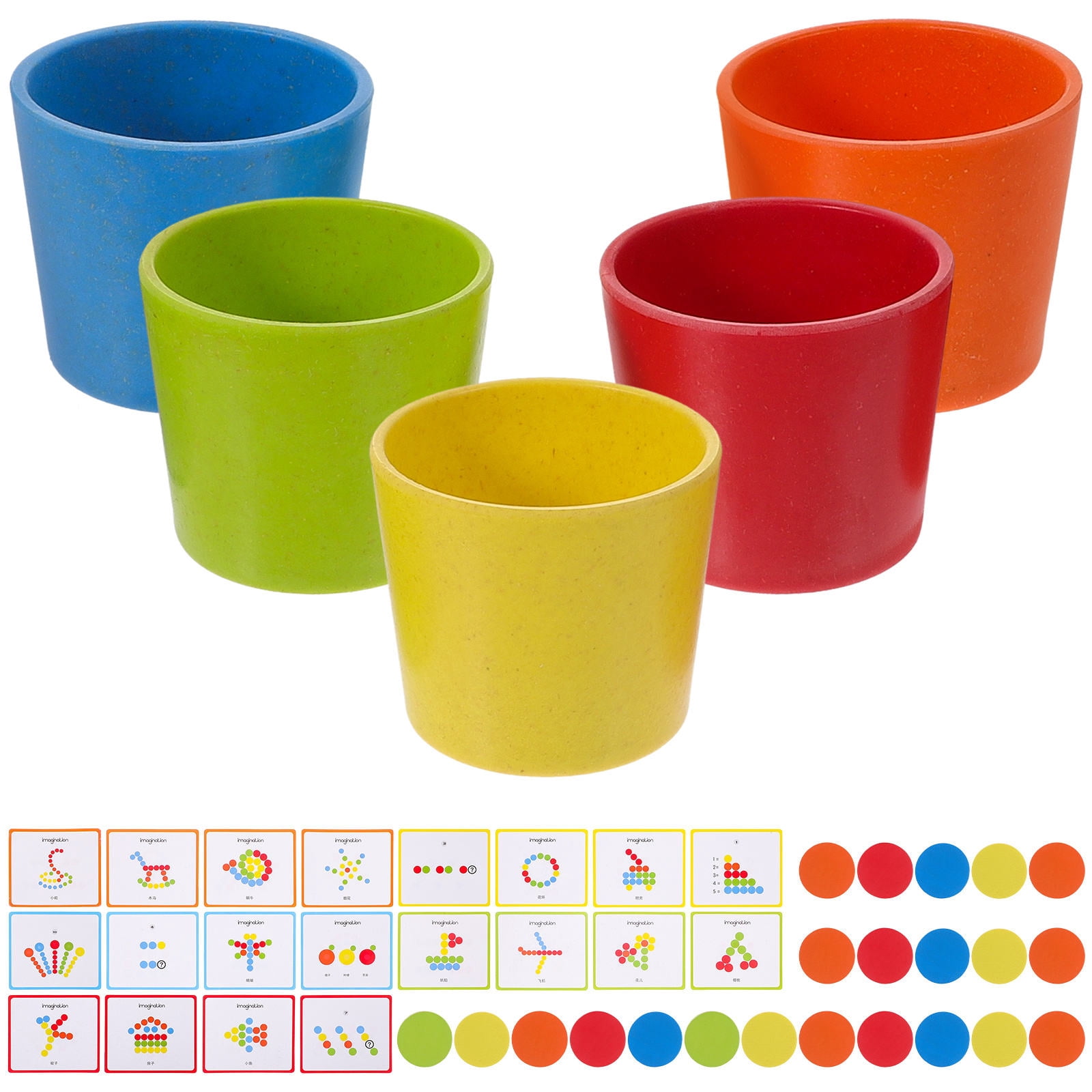 LABSERRON Toddler Learning Toys Color Cognition Wood 1 Set 8x3in ...