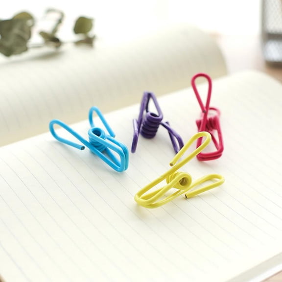 FRCOLOR Colorful Clothes Drying Clips Made of Metal and Plastic for Fastening Things 40 Pieces Assorted Color