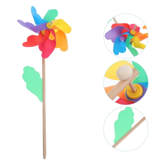 FRCOLOR Garden Decorative Windmill Toy Plastic Mini For Children Birthday 30cm