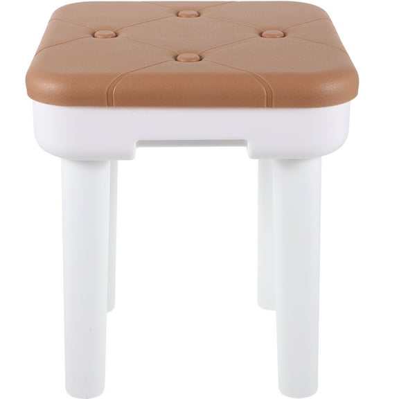 FRCOLOR Comfortable Children Low Stool Imitation Leather Footstool Shoe Changing Stool,6.5"X2.76"X2.76"