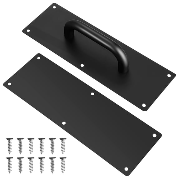 FRCOLOR Commercial Door Handle Pull Push Door Plate Handle Closet Door ...