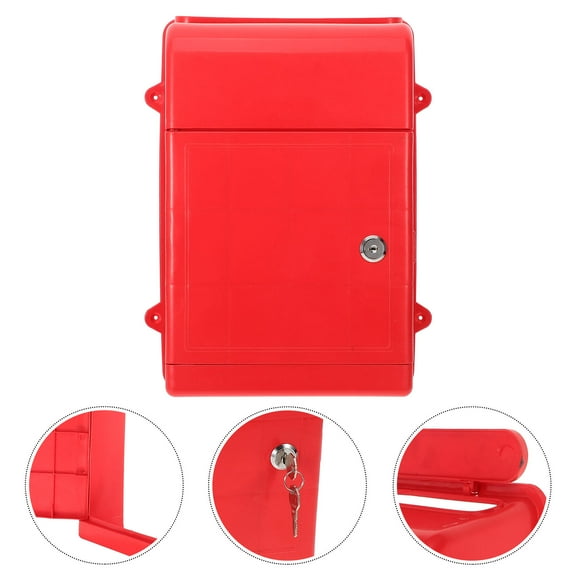 FRCOLOR Complaint Boxes Postal Mail Box Office Staff 30.50X26.50X19.90CM Red