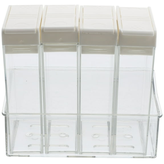 FRCOLOR Condiment Containers with Lids Seasoning Box Multi-grid Spice Holder Dust-proof