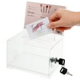 thumbnail image 1 of FRCOLOR Clear Acrylic Suggestion Box with Lock for Fundraising and Donation Storage, 1 of 8