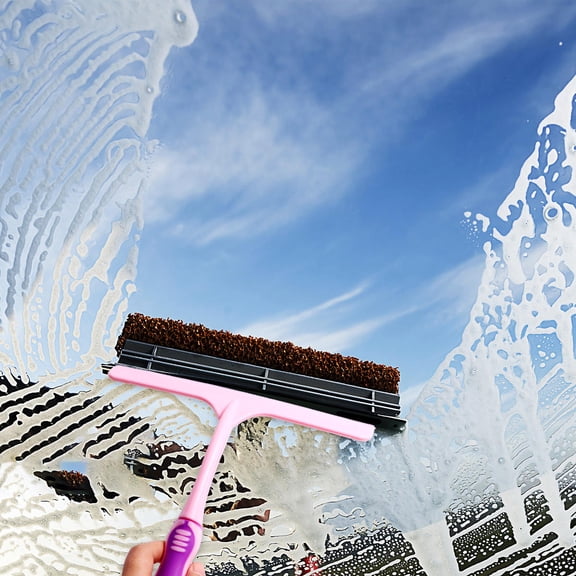 FRCOLOR Convenient Glass Squeegee for Window Cleaning with Comfort Grip and Hanging Hole Assorted Color Plastic