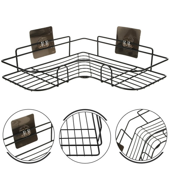 FRCOLOR Corner Washbasin Shelf Wall-mounted Storage Rack Triangular