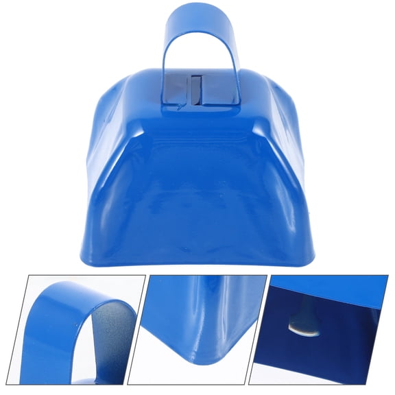 WASHWEPE Christmas Tree Hanging Bell Decor Blue Iron 1Set 3.0x2.8x2.2in