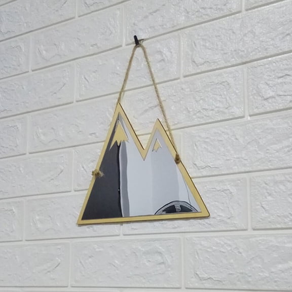 FRCOLOR Creative Peak Shaped Hanging mirror with Acrylic and Plastic Frame for Reflection 2 Pieces