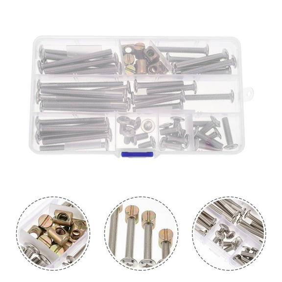 LABSERRON Daily Use Infant Bed Screw Kit Silver Stainless Steel 1 Set