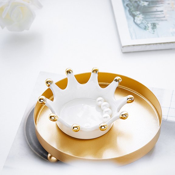 FRCOLOR  Crown Candle Candlestick Elegant Decor Decorative