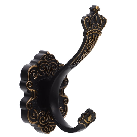 FRCOLOR Crown Hook Coat Hanger Hooks Vertical Hat Rack for Wall Removable Black