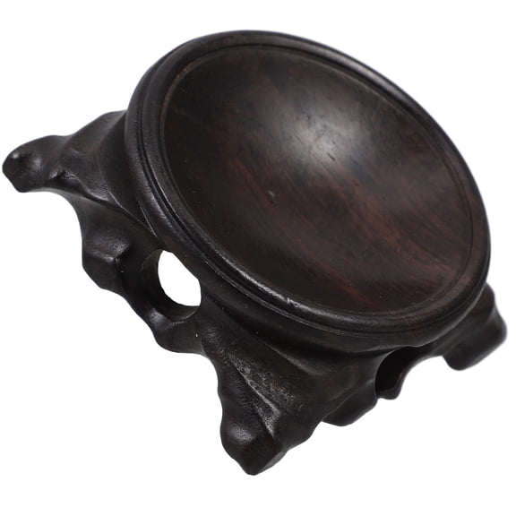 KAKOWELY Gazing Globe Display Stand Elegant Wood Support Dark Brown Collectibles 1Pcs