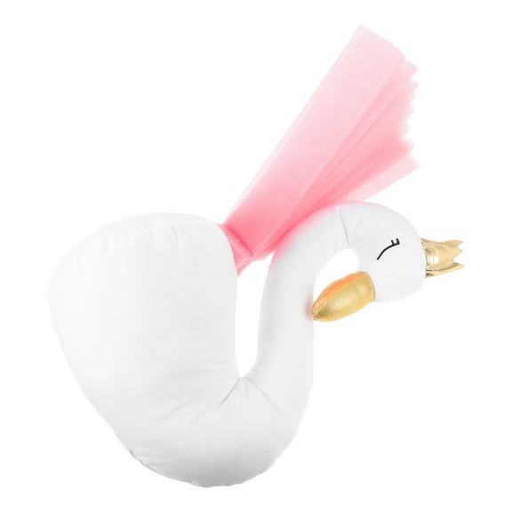 FRCOLOR Pink PP Coat Hook Wall Mounted Heavy Duty Swan Shaped Garment Hook for Hanging Coats