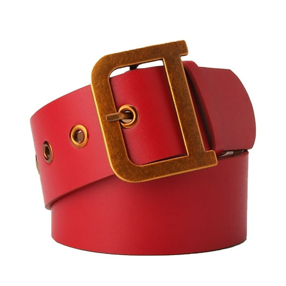 FRCOLOR D Buckle Waist Belt 108 x 4.8cm Waist Belt Wide Belt for Lady Dress Pants Jeans ( Red ),6.18"X5"X3.66"