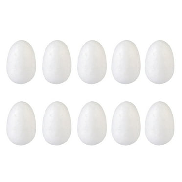 FRCOLOR DIY Egg 50pcs paper mache eggs eggs white eggs decoration craft for diy painting and natural egg dye decorating extra large eggs,1.18"X0.79"X0.79"