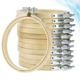 thumbnail image 1 of FRCOLOR DIY Embroidery Hoop for Cross Stitch Projects with Composite Material Khaki Color 12 Pieces 15cm, 1 of 8