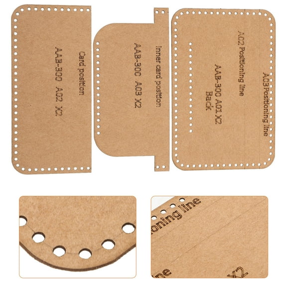 FRCOLOR DIY Kraft Paper Wallet Patterns Template for Making Bags Purse with Precise Dimensions 1 Set