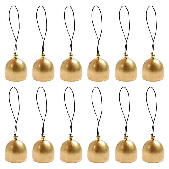 FRCOLOR DIY bell 12pcs Small Bell Pendants Wind Chime Making Bells Hanging Bells Ornament,1.1"X0.98"X0.98"
