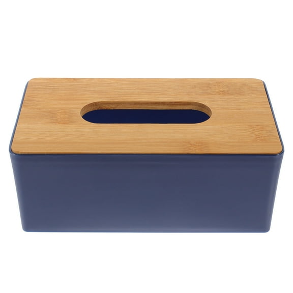 WASHWEPE Rectangle Tissue Box Dark Blue 1Pcs 8.3x4.7x3.2in