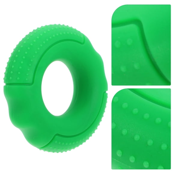 FRCOLOR Dark Green Silicone Hand Grip Strengthener for Training Use Durable and Washable Size Options Available