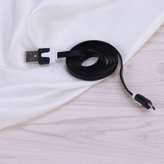 FRCOLOR Data Line Flat Noodle Cable 100.00X1.40X0.60CM Black