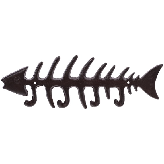 FRCOLOR Deck Mounted Bird Bath Fish Bones Wall Hook Cast Iron