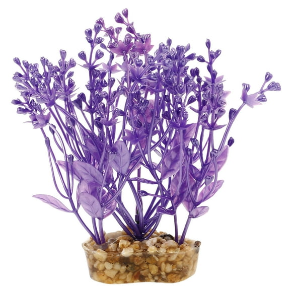 FRCOLOR Artificial Water Plants Driftwood Aquatic Aquarium Fake Purple