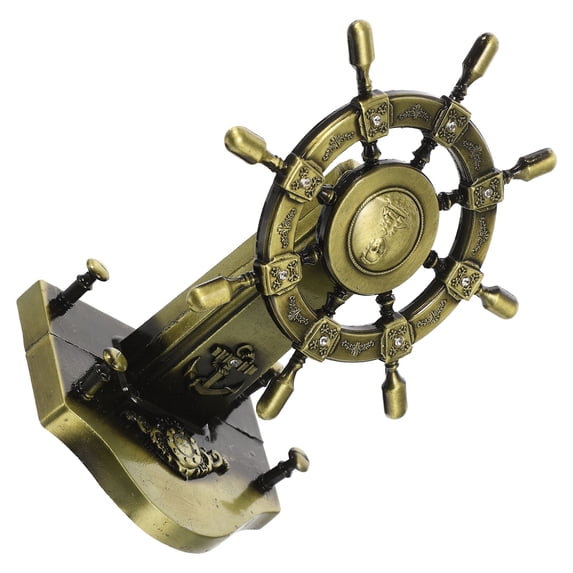 WASHWEPE Desktop Marine Rudder Ornament Alloy Decorative Rudder Home Decor Item Room Decor 1Set