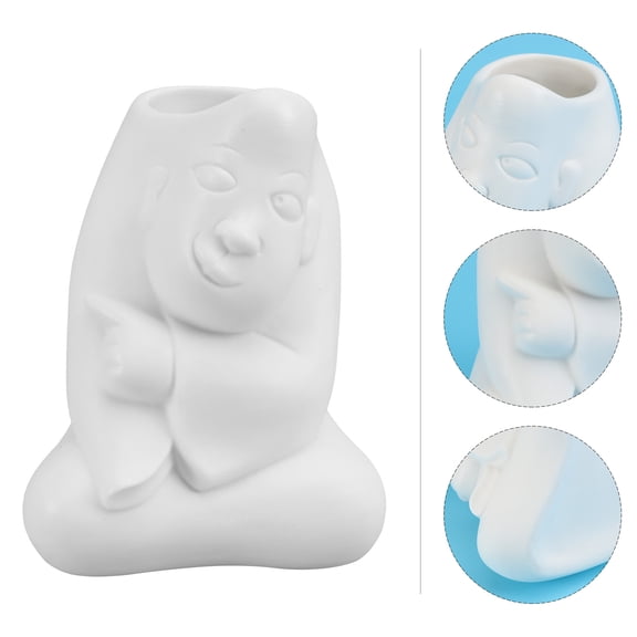 FRCOLOR Decor White Ceramic Vase Creative Flower Arranging Ware Baby