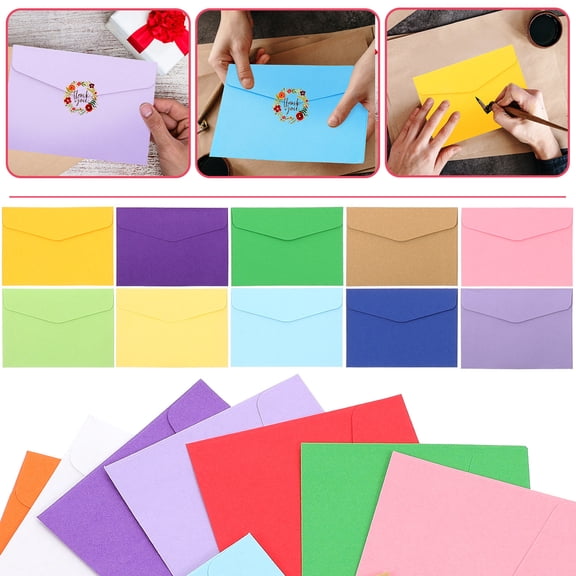 FRCOLOR Decorative Card envelopes for DIY Perfect Size Assorted Accessory 140 Pieces