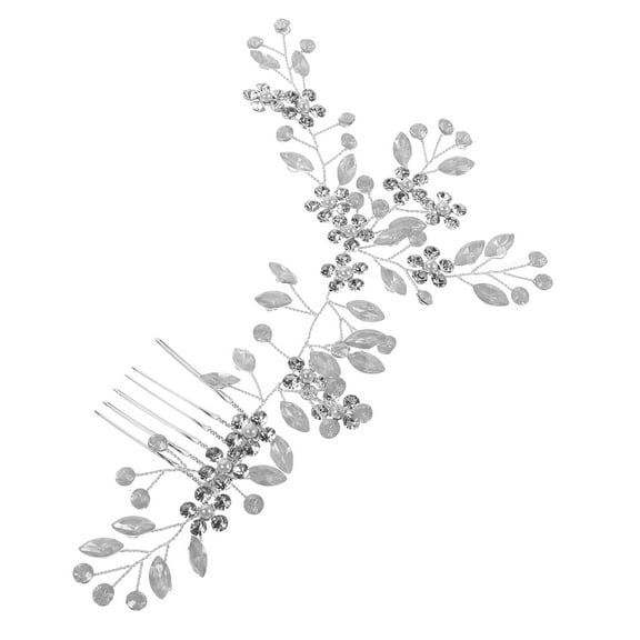 FRCOLOR Decorative Hair Piece For Wedding Brides Women Girls Banquet Elegant Boho Hair Accessories Side Comb For Special Occasion