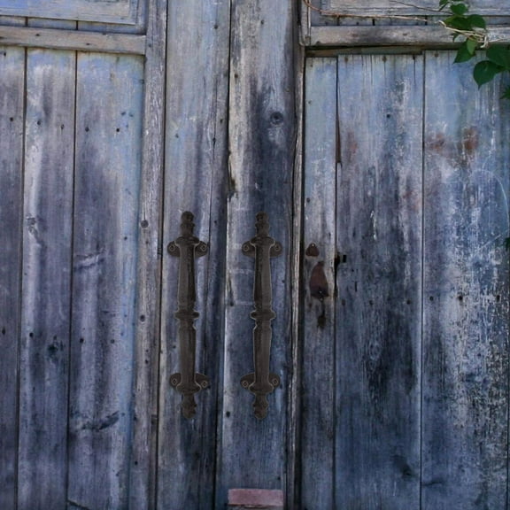 FRCOLOR Decorative Metal Door Handle For Outdoor Gates Vintage Style Pull Handle For Wooden Fences For Garden Sheds And Barn Doors