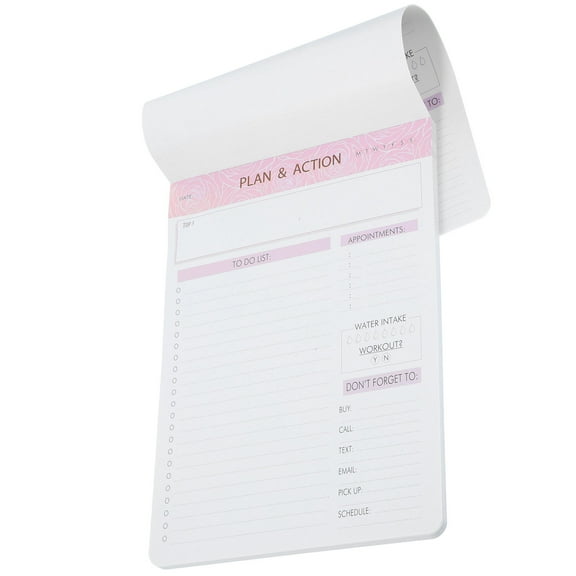 WASHWEPE Daily Notepad Multi White Rose Pattern 1Set 8.57X6.05X0.39in