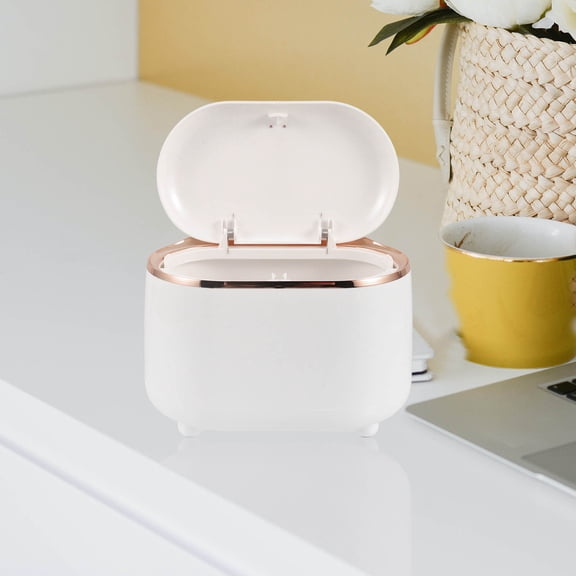 FRCOLOR Desktop Trash Can Office Baby 18.00X13.50X11.50CM White