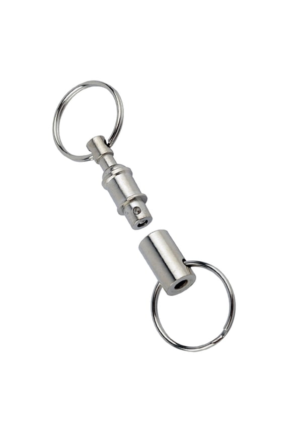 Stylish Silver Iron Alloy Keychain for Quick Release and Secure Fastening, Multifunctional for Adults and Unisex