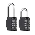 thumbnail image 1 of FRCOLOR  Dial Number Lock Backpack Combination Pad Locks with Code Latch Black, 1 of 8