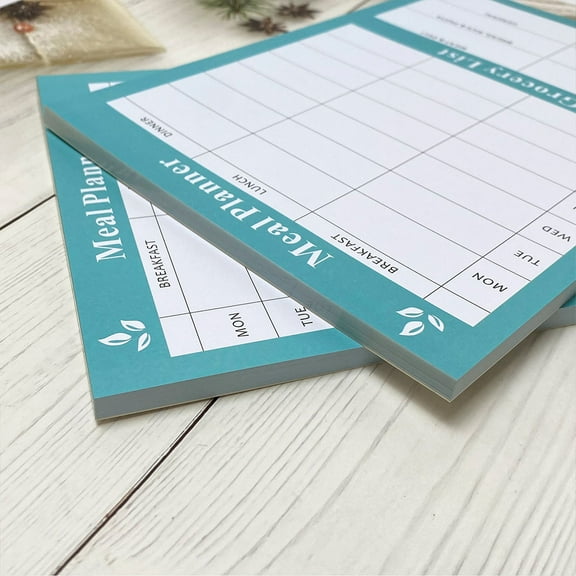 FRCOLOR Diet Meal Planner notebook with Tearable Pages for Efficient Meal Planning and Tracking 2Pcs Assorted Color