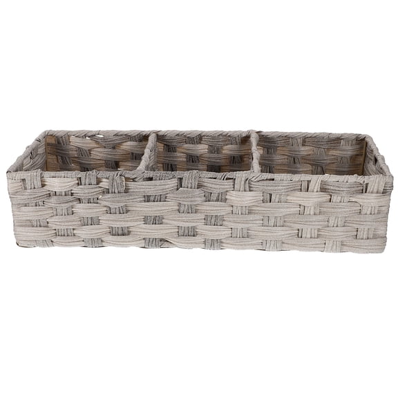 FRCOLOR Imitation Rattan Storage Basket Divider for Countertop and Toilet , Multi-Purpose Organizer Bin