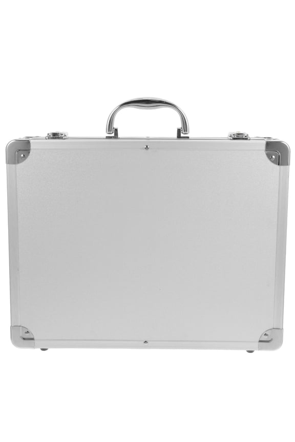FRCOLOR Document Box Aluminum Alloy Case Brief Case Metal Briefcase Aluminum Alloy Briefcase Hard Briefcase Tool Case Metal Case Carrying Case