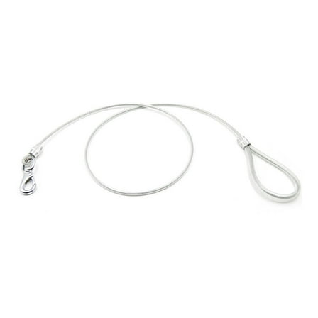 FRCOLOR Dog Leash Steel Wire Chew Proof Dog Leash Training Lead for Large Dogs 0.6 x 120cm (White),47.24"X0.94"X0.94"