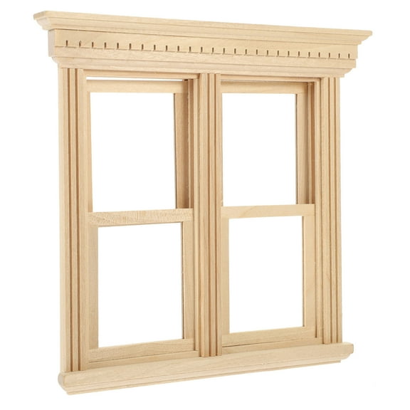 FRCOLOR  Doll House Miniature Furniture Model Wooden Ornaments Sliding Window