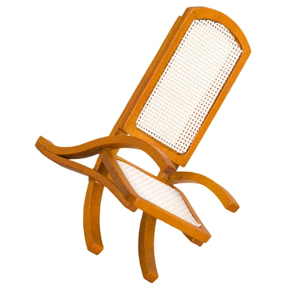 FRCOLOR 1Pcs Chocolate Wooden Miniature Armchair for Dollhouse Furniture Vintage Shape Collectors Decorative