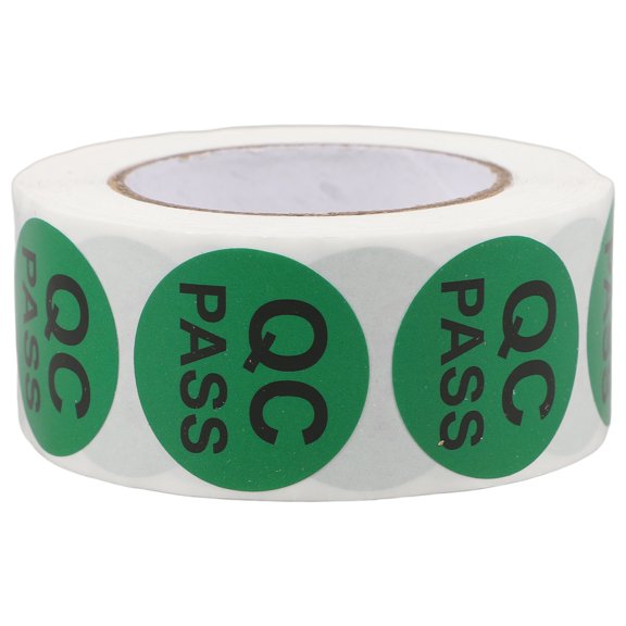 FRCOLOR Door Door Clamp Quality Inspection Label Sticker 2.50X2.50X0.05CM Green