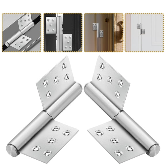 WASHWEPE Lift Off Hinges Silver 1 Set 5.15X2.16X0.67In Household Doors