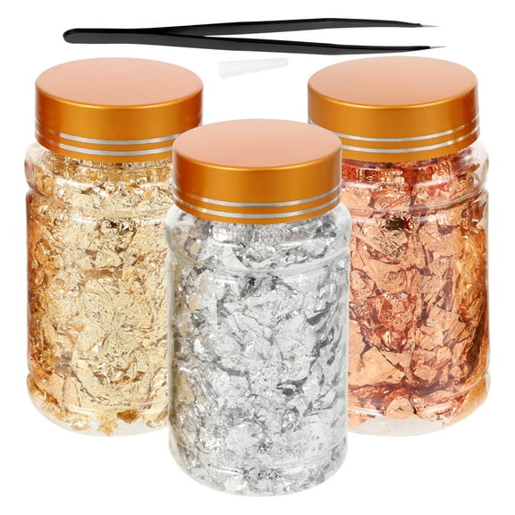 FRCOLOR Dorado Gold Nail Art Stickers Foil Paper Scraps Decorations for Christmas