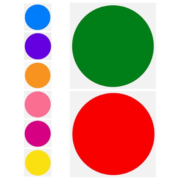 FRCOLOR Round Dot Floor Stickers for Preschool and Primary School Rugs, Non- Carpet Decals for Kids Playroom