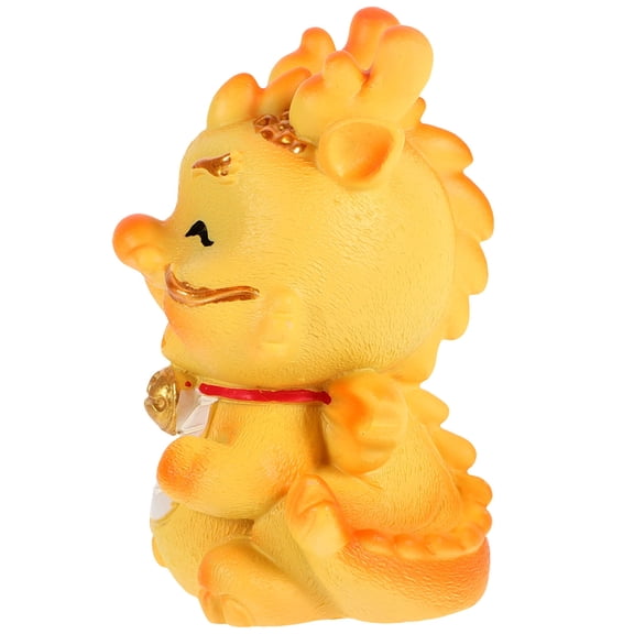 FRCOLOR Dragon Figurine Desktop Decoration Wealth And Prosperity Symbol Orange 2.28X1.38X1.38In