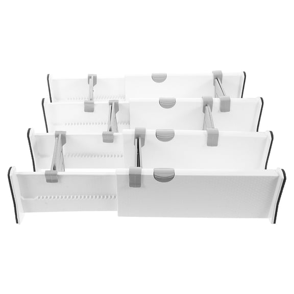 LABSERRON Expandable White Drawer Separator for Closet Cabinets Wardrobe Clothes Organizer