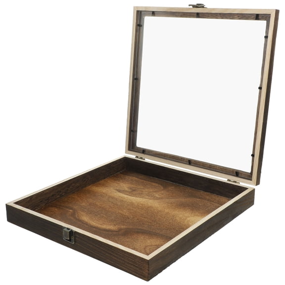 WASHWEPE Insect Specimen Display Case Acrylic Wood 1Set 11.8X11.8X1.8In
